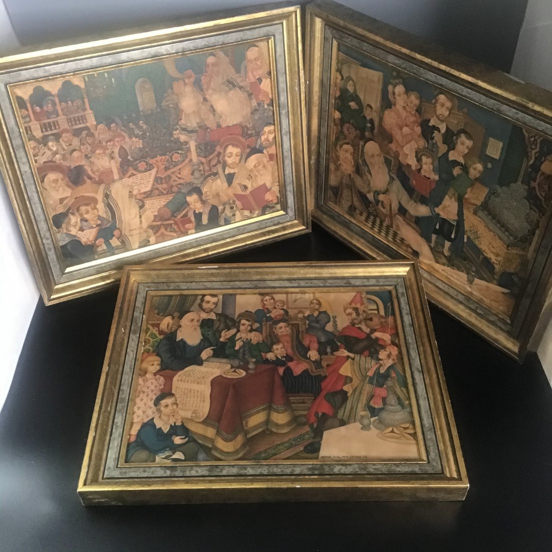 Rare, Vintage, Collectible Framed Wooden Print Set (1 of 15)