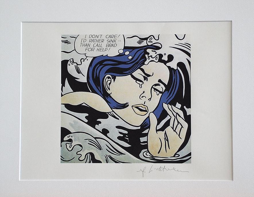 Roy Lichtenstein - Sans titre  Lithographie encadré (1 of 1)