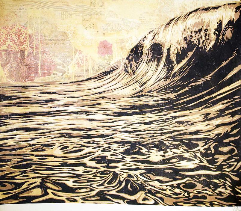 Shepard Fairey - Dark Wave  Sérigraphie signé (1 of 1)