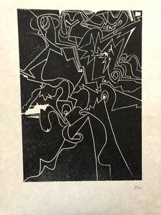 Robert Muller - Untitled: Robert Muller - Untitled Gravure sur bois, 1973 Signée au crayon et numérotée 31 / 200 Extrait de "Graphikmappe des Schweizerischen Kunstvereins" Editeur : Schweizerischer Kunstverein,