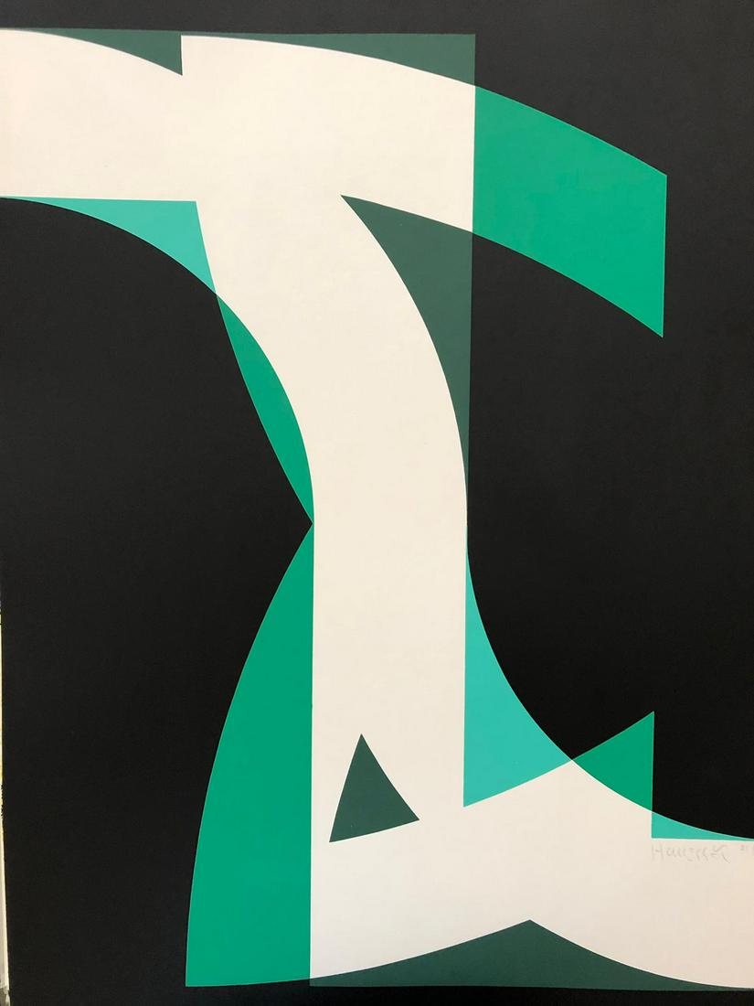 Gottfried Honegger - Untitled: Gottfried Honegger - Untitled _x000D_ _x000D_ Sérigraphie originale imprimée en couleurs _x000D_ Signée au crayon et numérotée 31 / 200_x000D_ Extrait de "Graphikmappe des Sch