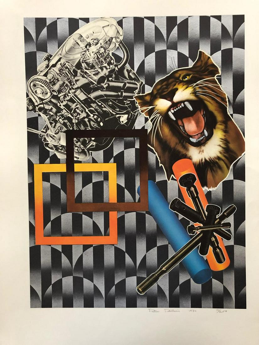 Peter Phillips - Lioness: Peter Phillips - Lioness_x000D_ _x000D_ Sérigraphie originale imprimée en couleurs, 1971 _x000D_ Signée au crayon et numérotée 31 / 200_x000D_ Extrait de "Graphikmappe des Sch