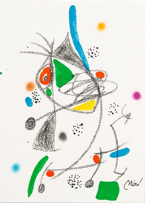 Joan Miro - Maravillas con Variaciones Acrósticas: Joan Miro - Maravillas con Variaciones Acrósticas IV, 1975_x000D_ _x000D_ Lithographie originale sur papier Guarro_x000D_ Signée dans la planche, non numérotée_x000D_ Edition limit