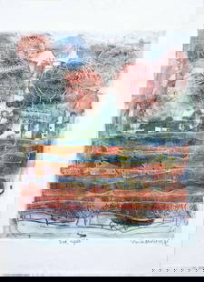 Shoichi Hasegawa - Reflets: Shoichi Hasegawa - RefletsOriginal etching and aquatint on Moulin du Gué wove paper, signed in pencil and numbered 48/110. Slightly yellowed paper, 76 x 56 cm.Eau-forte et aquatinte originales sur