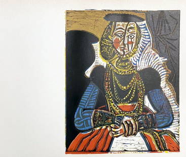 Pablo Picasso (after) - Buste de femme d'après Cranach le Jeunel, 1963: Pablo Picasso (after) - Buste de femme d'après Cranach le Jeunel, 1963Linocut on paper, not signed, not numbered. Published by Thames and Hudson, London, in 1963 after 1959 Pablo Picasso's linocut.