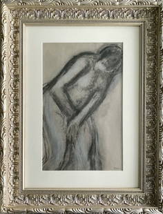Edgar Degas (after) - Femme s'essuyant, 1957: Edgar Degas (after) - Femme s'essuyant, 1957Lithograph enhanced with pochoir, plate signed, dry stamp "procédé Jacomet" (Jacomet process). Publisher: Atelier Jacomet, Paris, 1957. Frame dimensions: