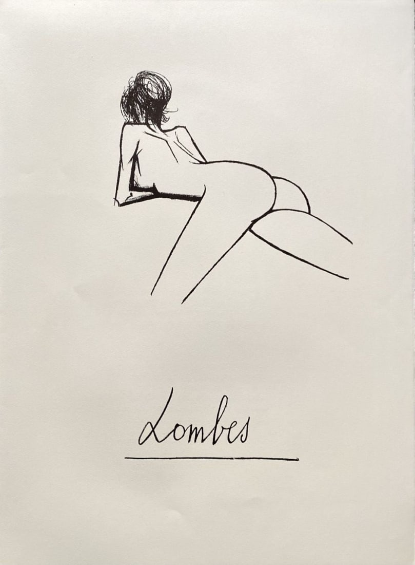 Bernard Buffet - Lombes, 1970: Bernard Buffet - Lombes, 1970Original lithograph on Arches paper, not signed, not numbered. Extracted from the portfolio "Jeux de Dames" numbered 109/250. Ref.: Sorlier, n°201-220. Publisher: André