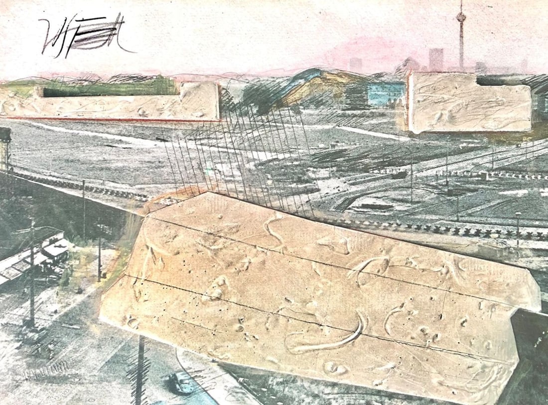 Wolf Vostell - La Bilancia, 1975: Wolf Vostell - La Bilancia, 1975Photolithography on paper, signed in pencil and numbered 317/5000, publisher's blind stamp. Publisher: BolaffiArte, Italy, 1975. Edition proof is printed on the back. G