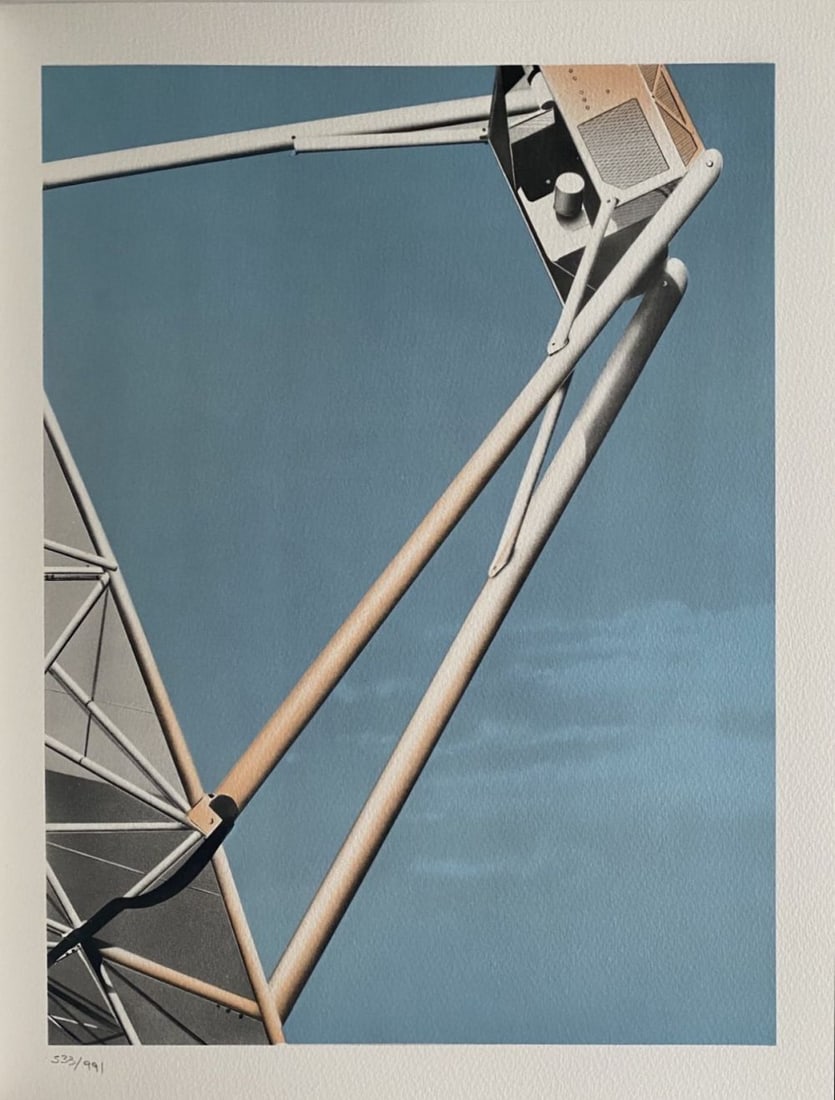 Peter Klasen - Télécommunication, 1978: Peter Klasen - Télécommunication, 1978Color lithograph on Arches paper, not signed, numbered /991. Publisher: Fédération Nationale des Travaux Publics, Paris, 1978. Very good condition, 40 x 31 cm