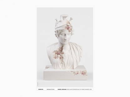 Daniel Arsham - Rose Quartz Eroded Bust of Rome Divinisée, 2020: Daniel Arsham - Rose Quartz Eroded Bust of Rome Divinisée, 2020Offset print on paper, published by Perrotin in 2020. Very good condition, 60 x 40 cmImpression offset sur papier, éditée par Perrotin