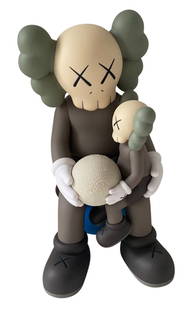 KAWS - Holiday Thailand (Brown), 2025: KAWS - Holiday Thailand (Brown), 2025Vinyl Art Toy with fluorescent moon. Comes in original box. Very good condition, 28 x 15 x 15 cm.Jouet artistique en vinyle avec lune fluorescente. Livré dans sa