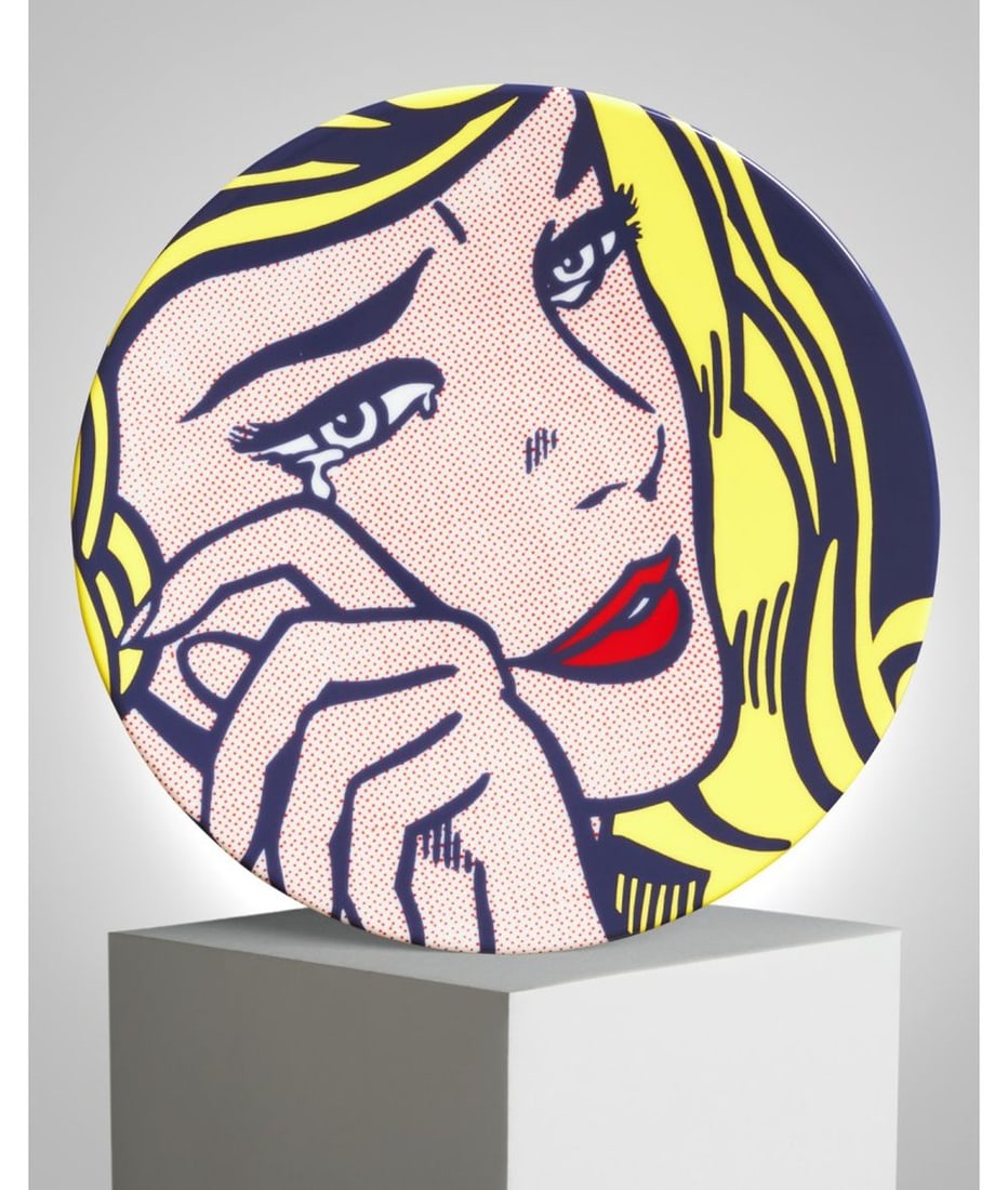Roy Lichtenstein (after) - "Crying Girl" Porcelain Plate (1 of 1)