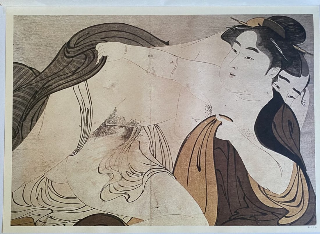Kitagawa Utamaro (after) - Ukiyo-e Shunga Edo Era, 1995 (1 of 2)