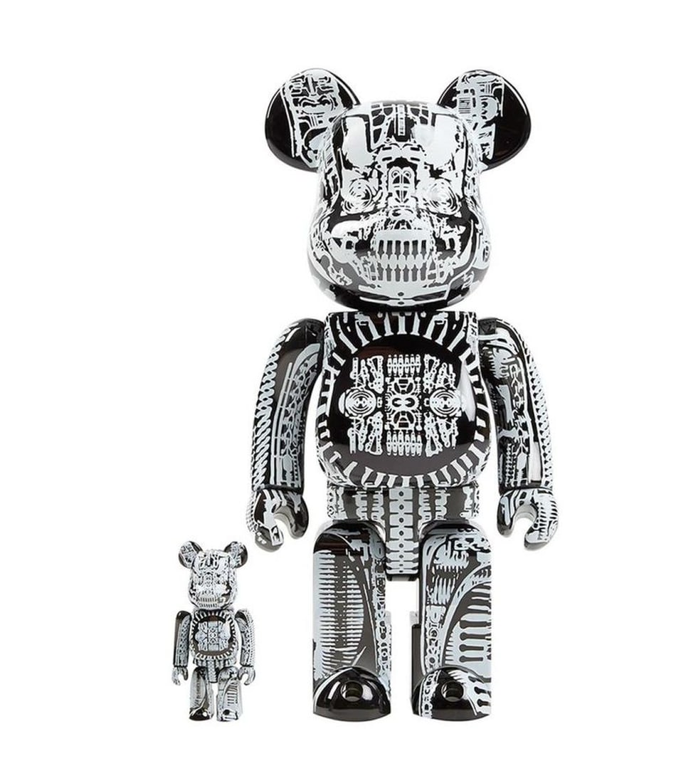 BE@RBRICK - Bearbrick H.R. Giger Black Chrome 400% + 100% (1 of 2)