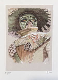 Star Wars - Lithography: Star Wars - Lithography Artist - Miguel Angel Alfaro Rey Collection - Bounty Hunter Numbered and signed 15 x 21 cm Good condition Artiste - Miguel Angel Alfaro Rey Collection - Bounty Hunter Signées