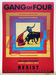 Shepard Fairey - The Long Goodbye, 2025: Shepard Fairey - The Long Goodbye, 2025Screen print on cream Speckletone paper, signed in pencil and numbered /550. Very good condition, 61 x 46 cm.Sérigraphie sur papier Speckletone crème, signée