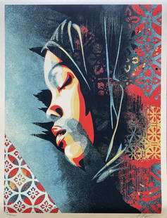 Shepard Fairey - Meditation Woman, 2025: Shepard Fairey - Meditation Woman, 2025Screen print on cream Speckletone paper, signed in pencil and numbered /550. Very good condition, 61 x 46 cm.Sérigraphie sur papier Speckletone crème, signée