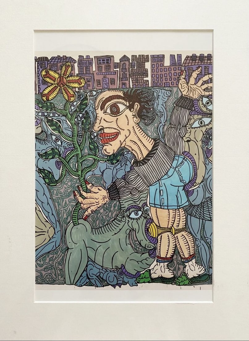 Robert Combas - Untitled, 2020: Robert Combas - Untitled, 2020Poster on paper, not signed, not numbered. Good condition, 30 x 20 cm. Mat dimensions: 40 x 30 cm.Affiche sur papier, non signée, non numérotée. Bon état, 30 x 20 cm.