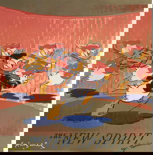 Andy Warhol (after) - The new spirit (Donald Duck): Andy Warhol (after) - The new spirit (Donald Duck)Offset lithograph on heavy paper Plate signed & numbered in pencil Limited edition of 2400, ca. 1986 Published by Carnegie Museum of Art, Pittsburgh V