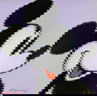 Andy Warhol (after) - Mickey Mouse (Violet): Andy Warhol (after) - Mickey Mouse (Violet)Offset lithograph on heavy paper Plate signed & numbered in pencil Limited edition of 2400, ca. 1986 Published by Carnegie Museum of Art, Pittsburgh Very goo