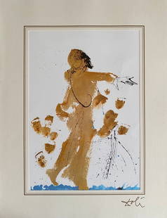 Salvador Dalí (after) - Christ walks on the Sea of Galilee (Mark 6:48-50), 1985: Salvador Dalí (after) - Christ walks on the Sea of Galilee (Mark 6:48-50), 1985Color lithograph on 170 gr paper with passepartout. Plate signed, not numbered. Dali's signature printed on passepartout