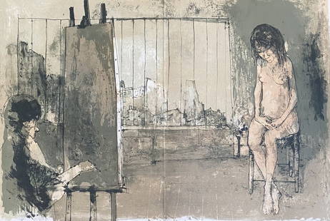 Jean Jansem - Atelier parisien, 1964: Jean Jansem - Atelier parisien, 1964Original lithograph on Lana wove paper, not signed, not numbered. Extracted from portfolio numbered 122/260. Published by Pierre de Tartas, 1964. Very good