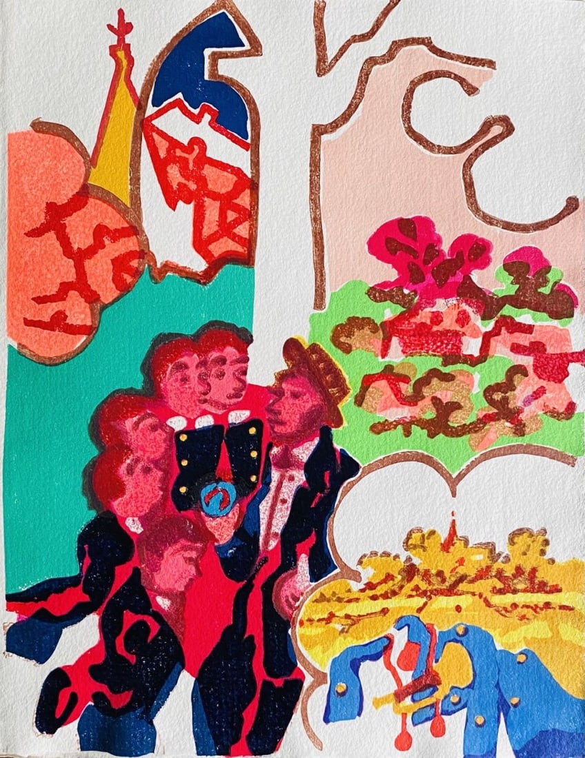 Charles Lapicque - Appareil de la terre, 1961: Charles Lapicque - Appareil de la terre, 1961Original woodcut on wove paper, not signed, not numbered. Extracted from portfolio numbered 64/100. Publisher: Galanis, Paris, 1961. Good condition, 32 x 2