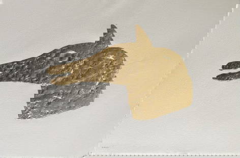 Georges Braque (after) - Aréion, 1971: Georges Braque (after) - Aréion, 1971Embossed engraving embellished with gold leaf on Arches paper, not signed, numbered 208/225. This composition was molded in relief by Heger de Lowenfeld after