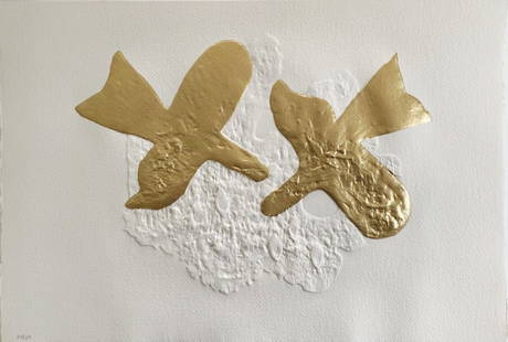 Georges Braque (after) - Pélias et Nélée, 1971: Georges Braque (after) - Pélias et Nélée, 1971Embossed engraving embellished with gold leaf on Arches paper, not signed, numbered 208/225. This composition was molded in relief by Heger de
