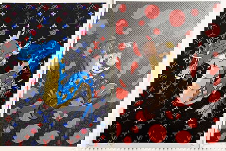 Death NYC - Mario & Dragon, 2024: Death NYC - Mario & Dragon, 2024Set of 2 archival prints on textured fine art watercolor paper, hand-signed by artist and numbered /100. Good condition, 30 x 21 cm.Lot de deux tirages d'archives sur