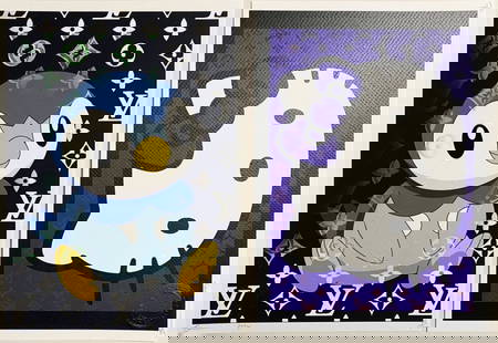 Death NYC - Penguin & Kitty, 2024: Death NYC - Penguin & Kitty, 2024Set of 2 archival prints on textured fine art watercolor paper, hand-signed by artist and numbered /100. Good condition, 30 x 21 cm.Lot de deux tirages d'archives sur