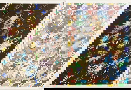 Death NYC - Pokemons, 2024: Death NYC - Pokemons, 2024Set of 2 archival prints on textured fine art watercolor paper, hand-signed by artist and numbered /100. Good condition, 30 x 21 cm.Lot de deux tirages d'archives sur papier