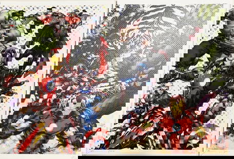 Death NYC - Iron Man, 2024: Death NYC - Iron Man, 2024Set of 2 archival prints on textured fine art watercolor paper, hand-signed by artist and numbered /100. Good condition, 30 x 21 cm.Lot de deux tirages d'archives sur papier