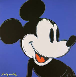 Andy Warhol (after) - Mickey Mouse (Dark Blue): Andy Warhol (after) - Mickey Mouse (Dark Blue)Offset lithograph on heavy paper Plate signed & numbered in pencil Limited edition of 2400, ca. 1986 Published by Carnegie Museum of Art, Pittsburgh Very