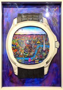 Johann Perathoner - Aquanaut London 3D Watches, 2020: Johann Perathoner - Aquanaut London 3D Watches, 2020Mixed Media, unique artwork, framed, 72 x 52 x 4.5 cm.Technique mixte, œuvre unique, encadrée, 72 x 52 x 4,5 cm.