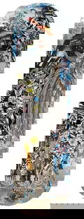 Prefab77 - Ascension, 2022: Prefab77 - Ascension, 2022Archival pigment print transfers on cold pressed steep natural skate deck, plate signed and numbered 18/75. Very good condition, 81 x 21 cmTransferts d'impression pigmentaire