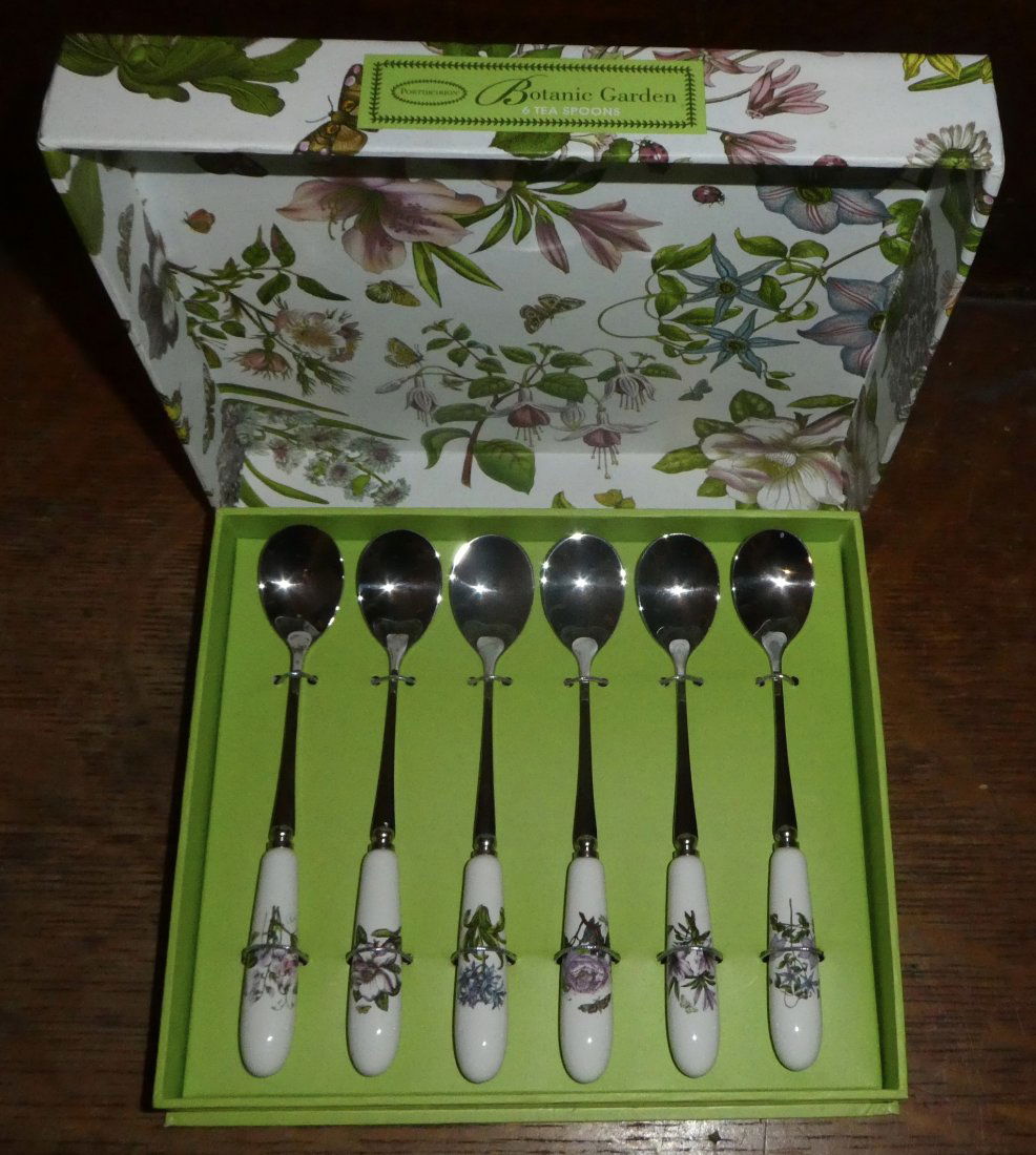 Portmeirion Botanic Garden 6 Teaspoons NIB (1 of 3)