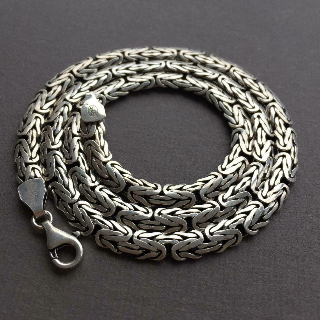 26Inch Mens Bali King Byzantine Chain Necklace 925 (1 of 4)