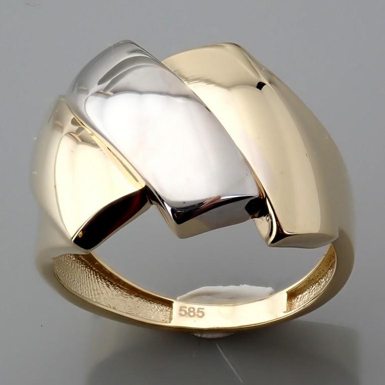 Italian Design Ring. In 14K Yellow and White Gold (1 of 5)