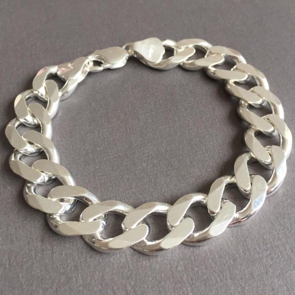 925 Sterling Silver Mens Solid Cuban Curb Link Chain (1 of 3)
