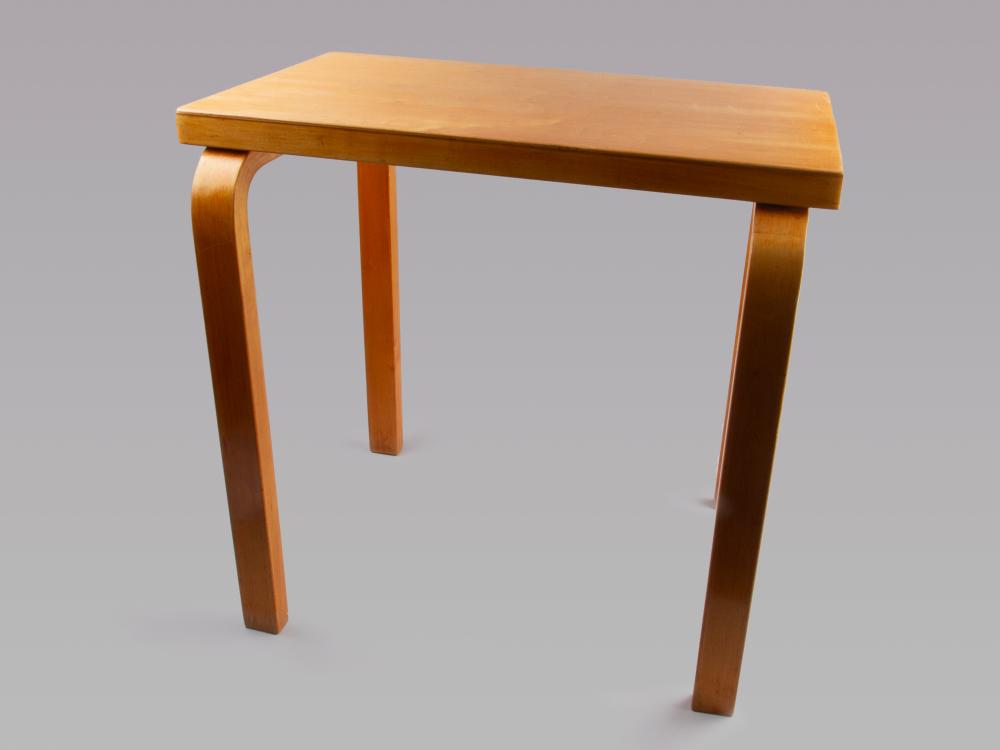 Alvar Aalto | Small Table 1950s: Marked Aalto Design Made in Finland. Dimensions: 34.5 x 59.3 (table top) 57.5 (heigth)