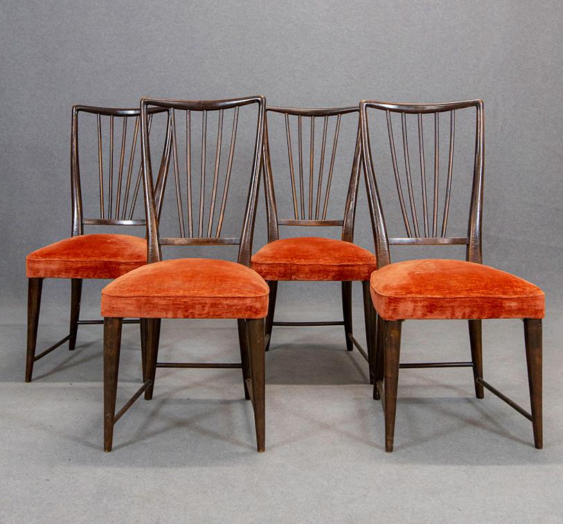 PAOLO BUFFA. Set of four chairs (1 of 3)
