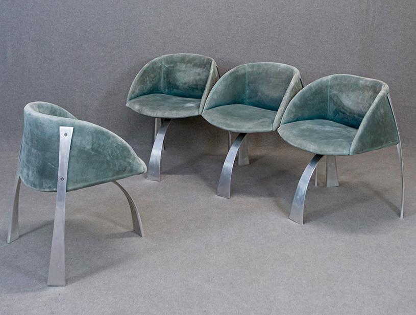 GIOVANNI OFFREDI-SAPORITI. Four P80 armchairs (1 of 5)