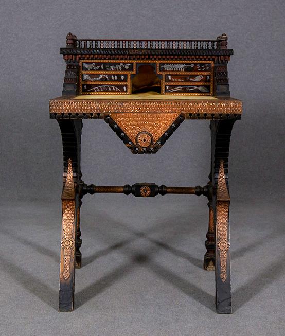 CARLO BUGATTI. Writing desk. Signed and published (1 of 4)