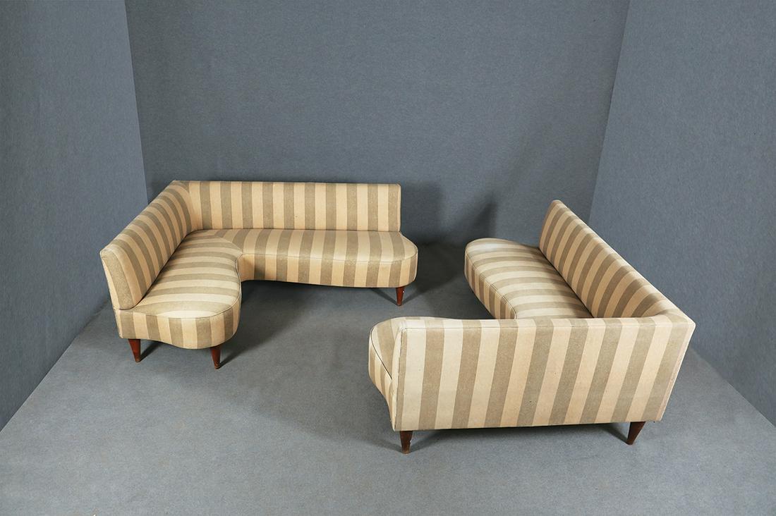GIULIO MINOLETTI (Attr.). Pair of sofas (1 of 3)