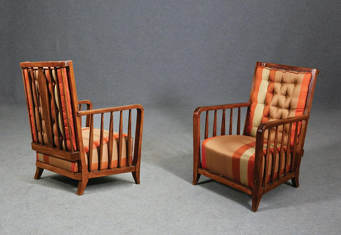 PAOLO BUFFA (Attr.) . Pair of armchairs (1 of 5)