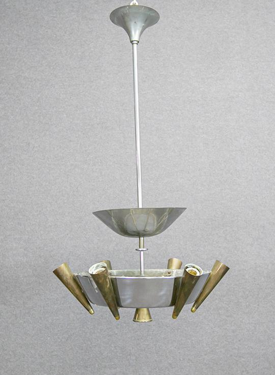 GIO PONTI (Attr.). Chromed aluminum and brass (1 of 3)