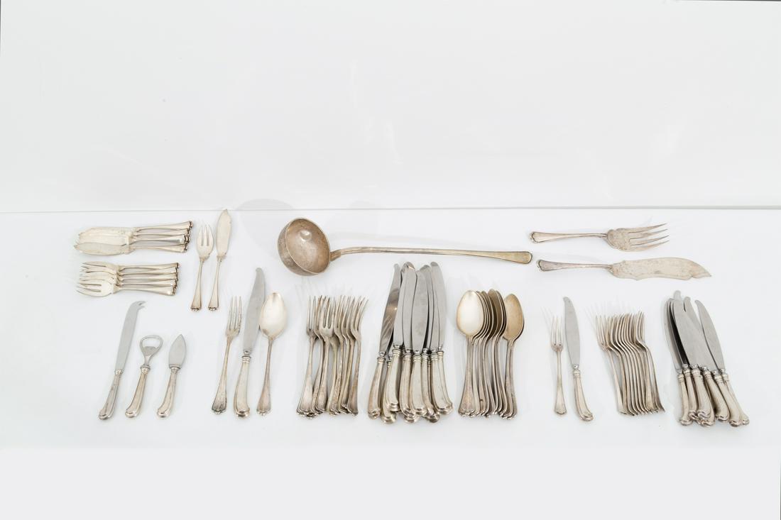 Silver cutlery set, gr. 2750 (no knives) (1 of 1)