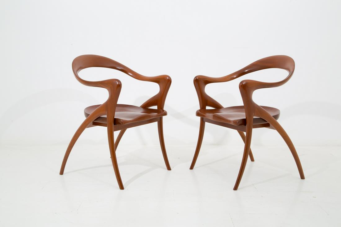 Two mahogany armchairs (1 of 2)