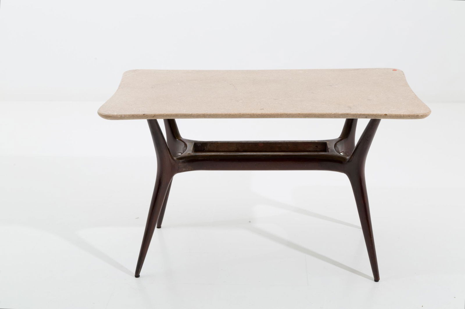 Wooden coffee table with marble top (1 of 2)